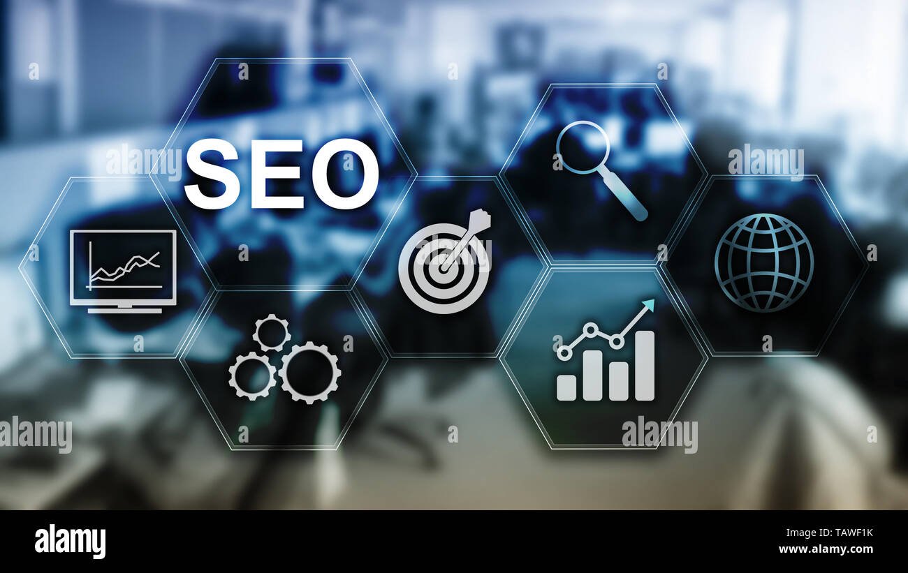 seo search engine optimization digital marketing and internet technology concept on blurred background tawf1k